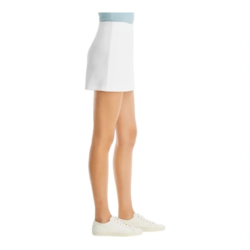 White Mini Skirt with Side Slit
